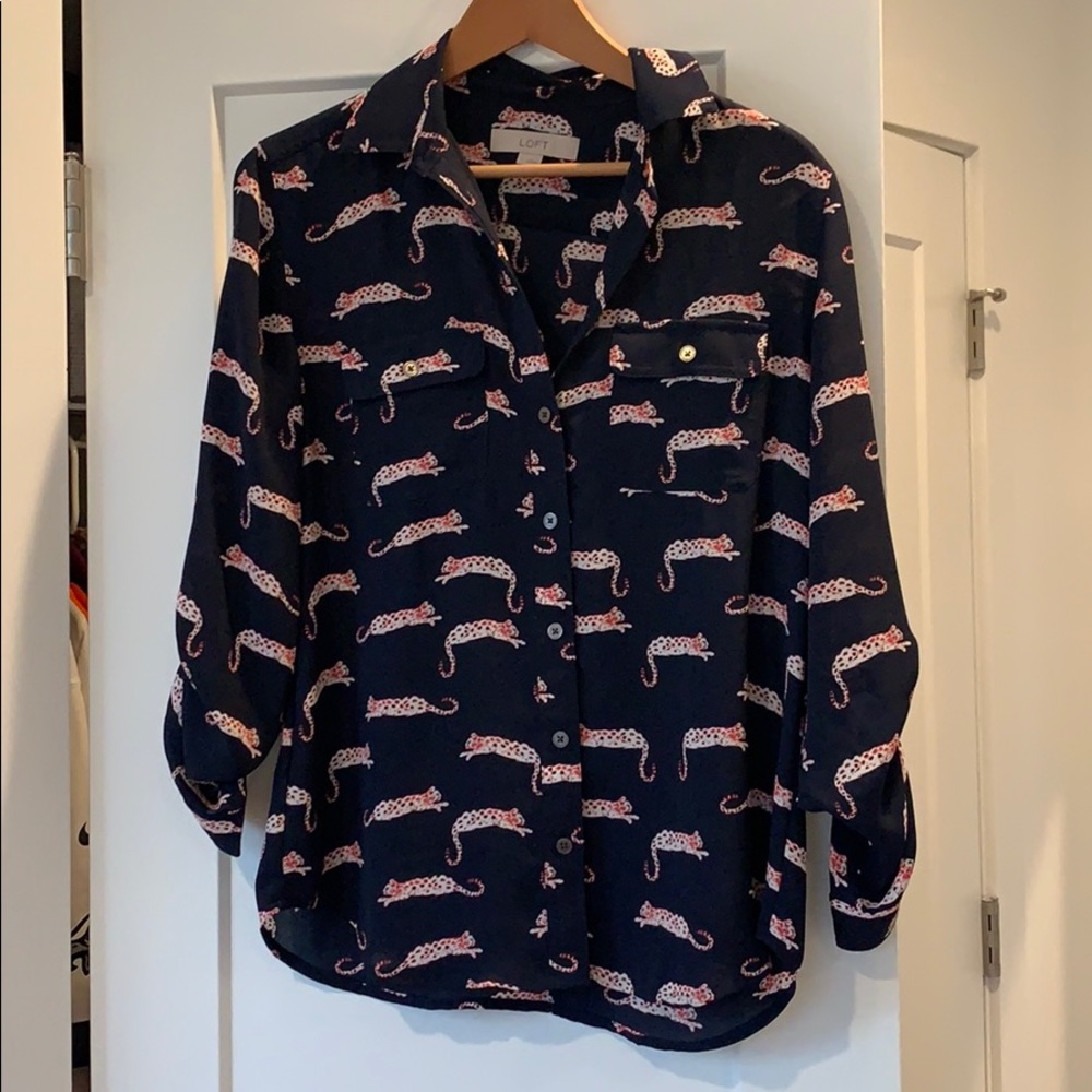 Loft Cheetah Blouse